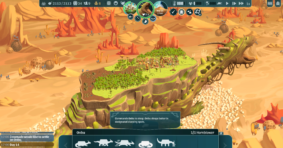 onbu attraversa il deserto in the wandering village - nerdface