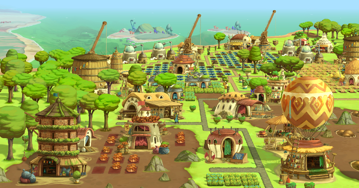 un villaggio coltivato in the wandering village - nerdface