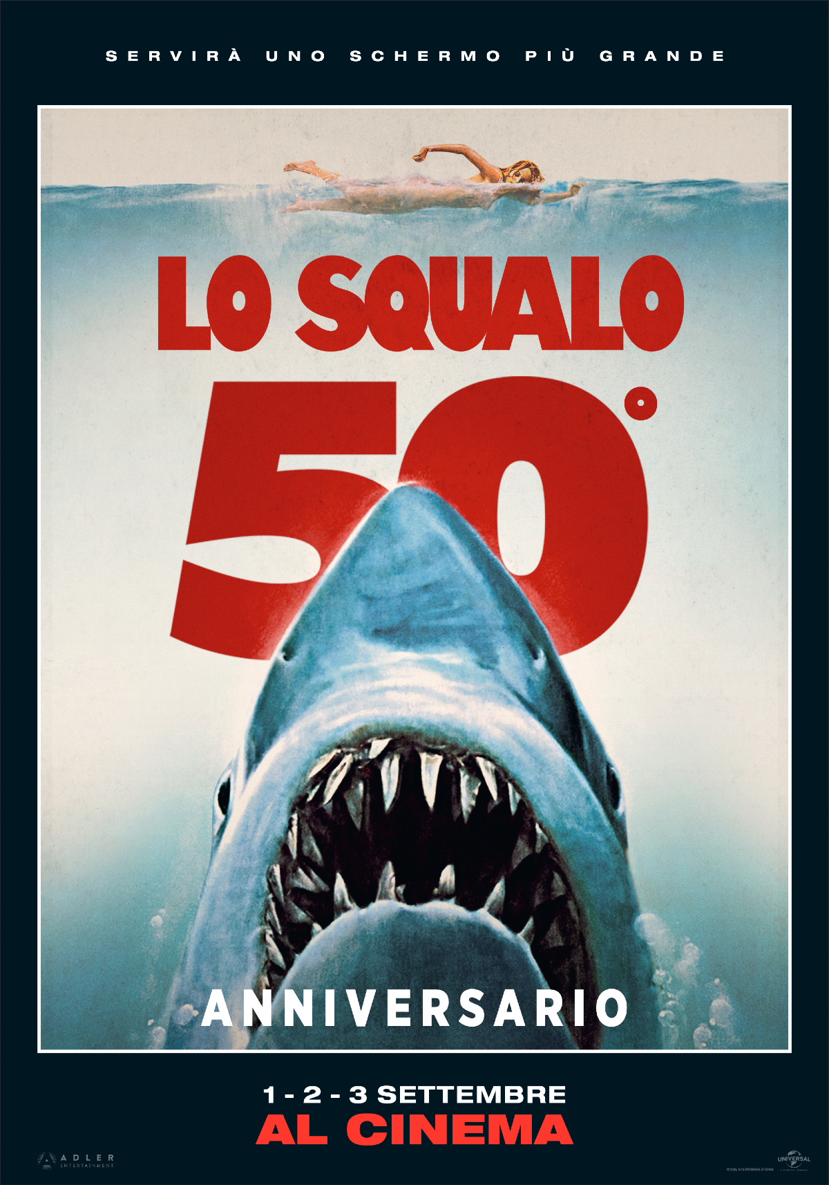 il poster ufficiale de lo squalo per i suoi 50 anni - nerdface