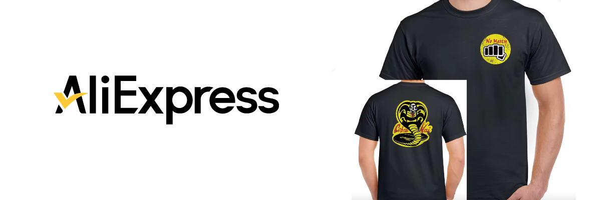 lo shop aliexpress dove acquistare la t-shirt di cobra kai di karate kid - nerdface