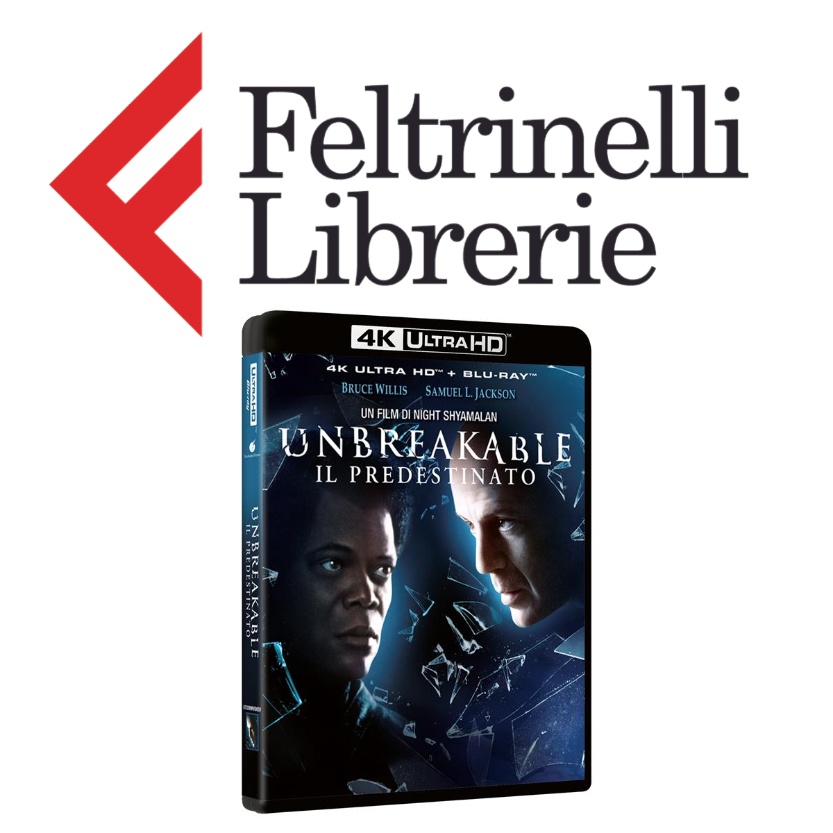lo shop feltrinelli dove acquistare il blu-ray in 4k uhd di unbreakable - nerdface