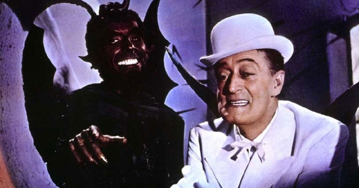 totò è con satana in un film in cui precipita all'inferno, ispirato alla commedia di dante alighieri - nerdface