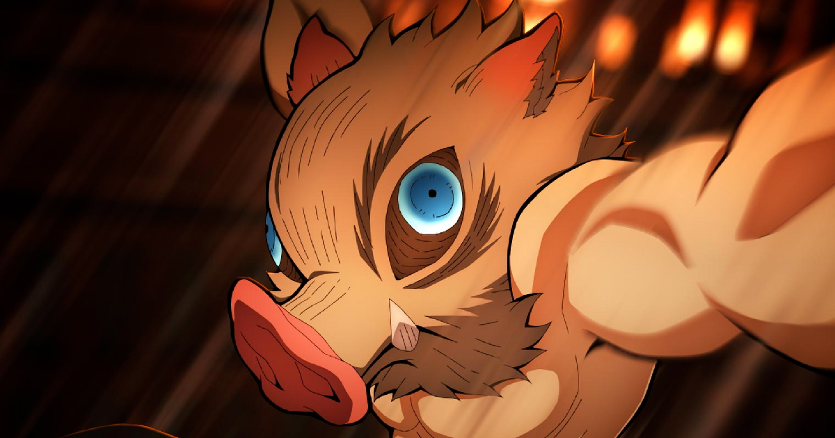 inosuke si scaglia su un nemico in demon slayer il castello dell'infinito - nerdface