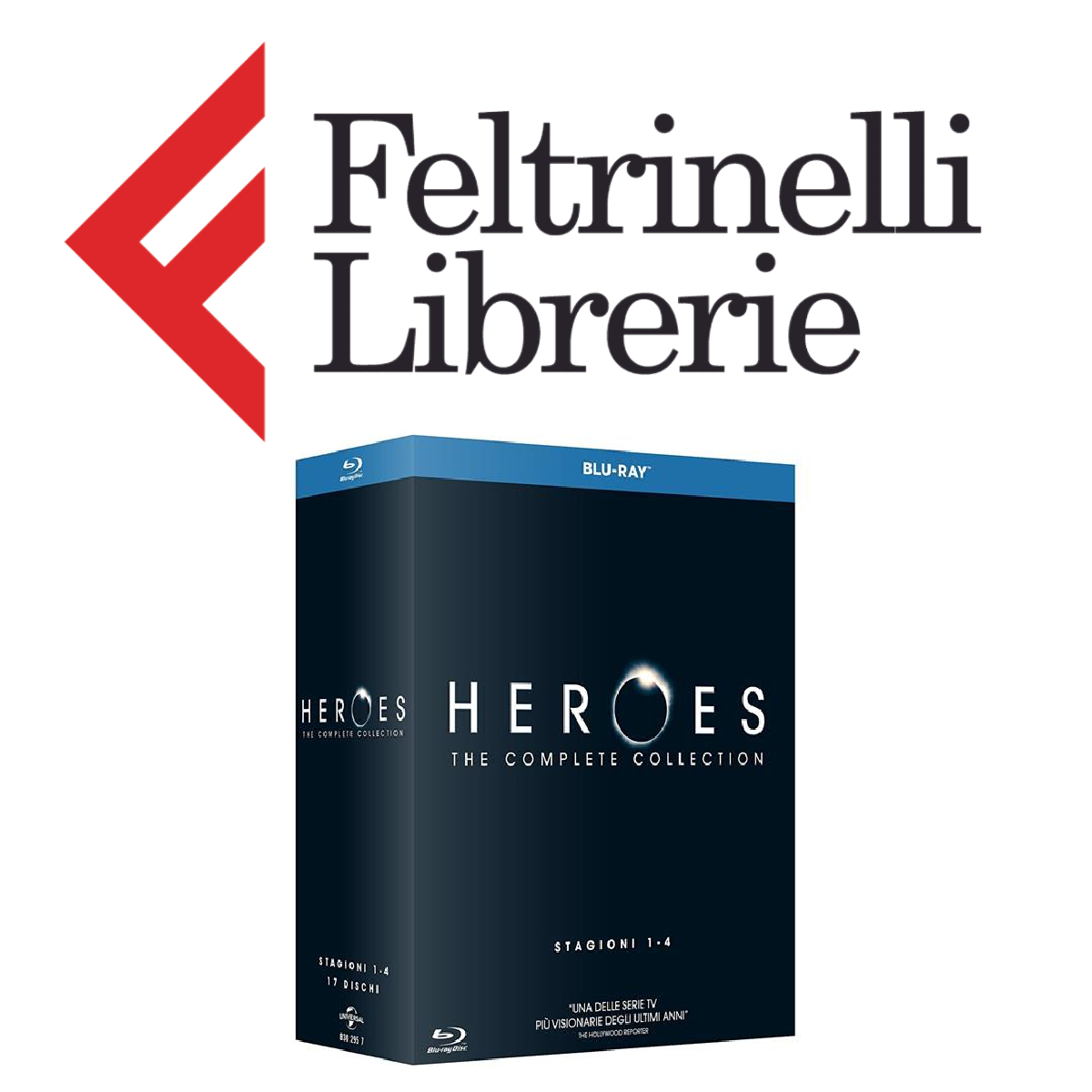 lo shop feltrinelli dove acquistare il cofanetto in blu-ray per l'home video di heroes - nerdface
