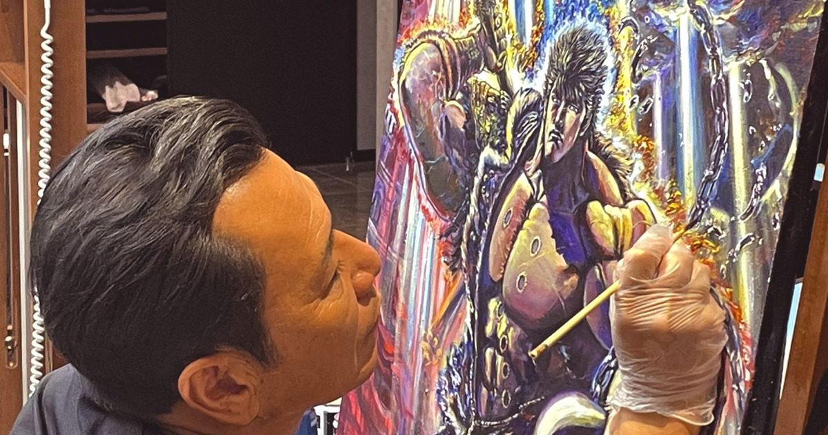 Tetsuo hara che dipinge ken il guerriero - nerdface
