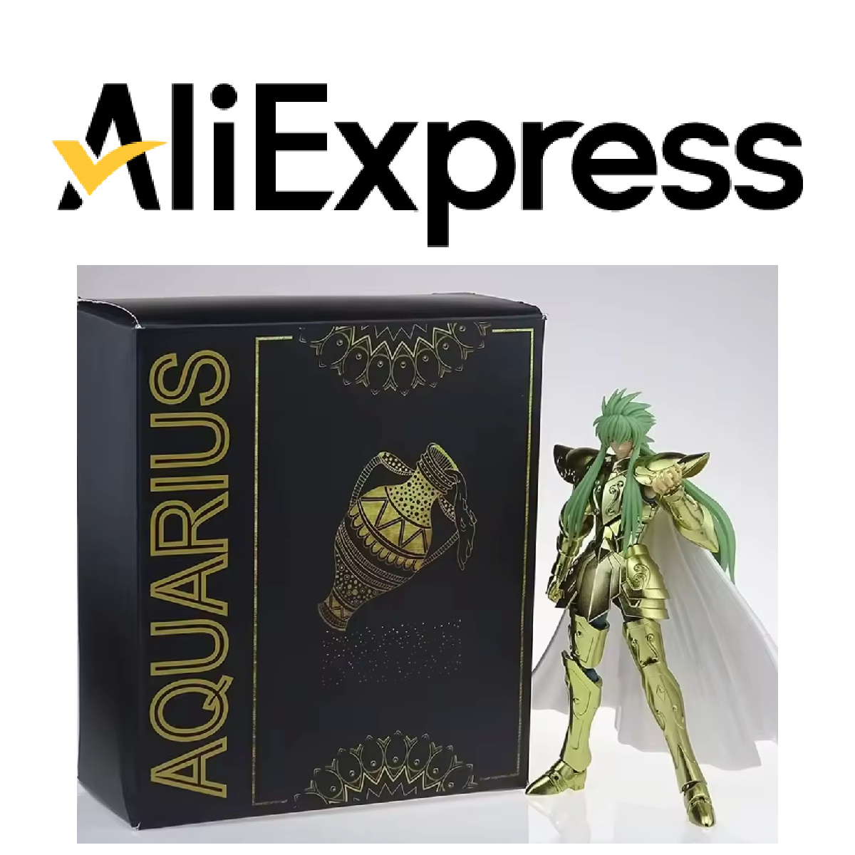lo shop aliexpress dove acquistare l'armatura d'oro di aquarius dei cavalieri dello zodiaco - nerdface