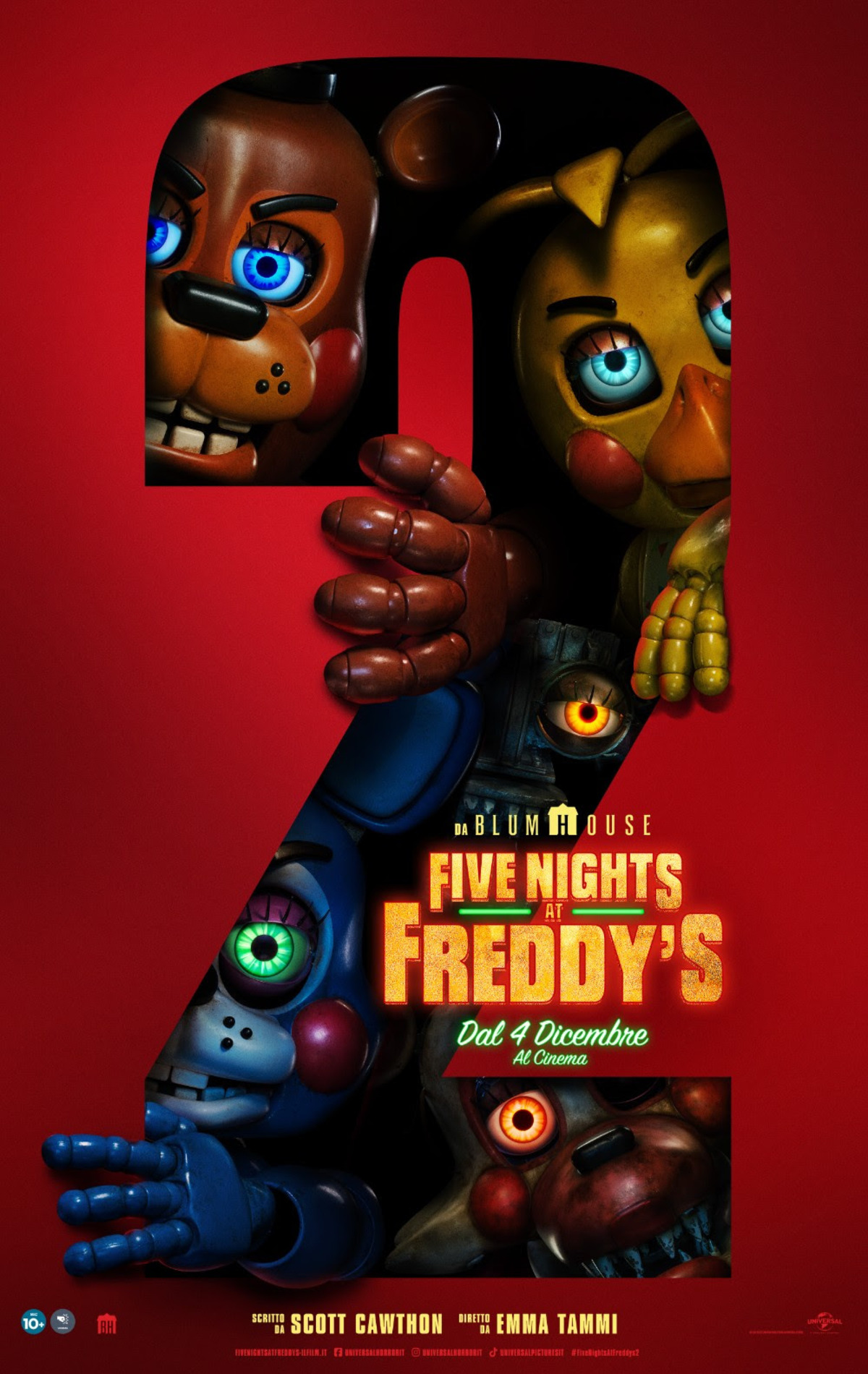 poster ufficiale di five nights at freddy's 2 - nerdface