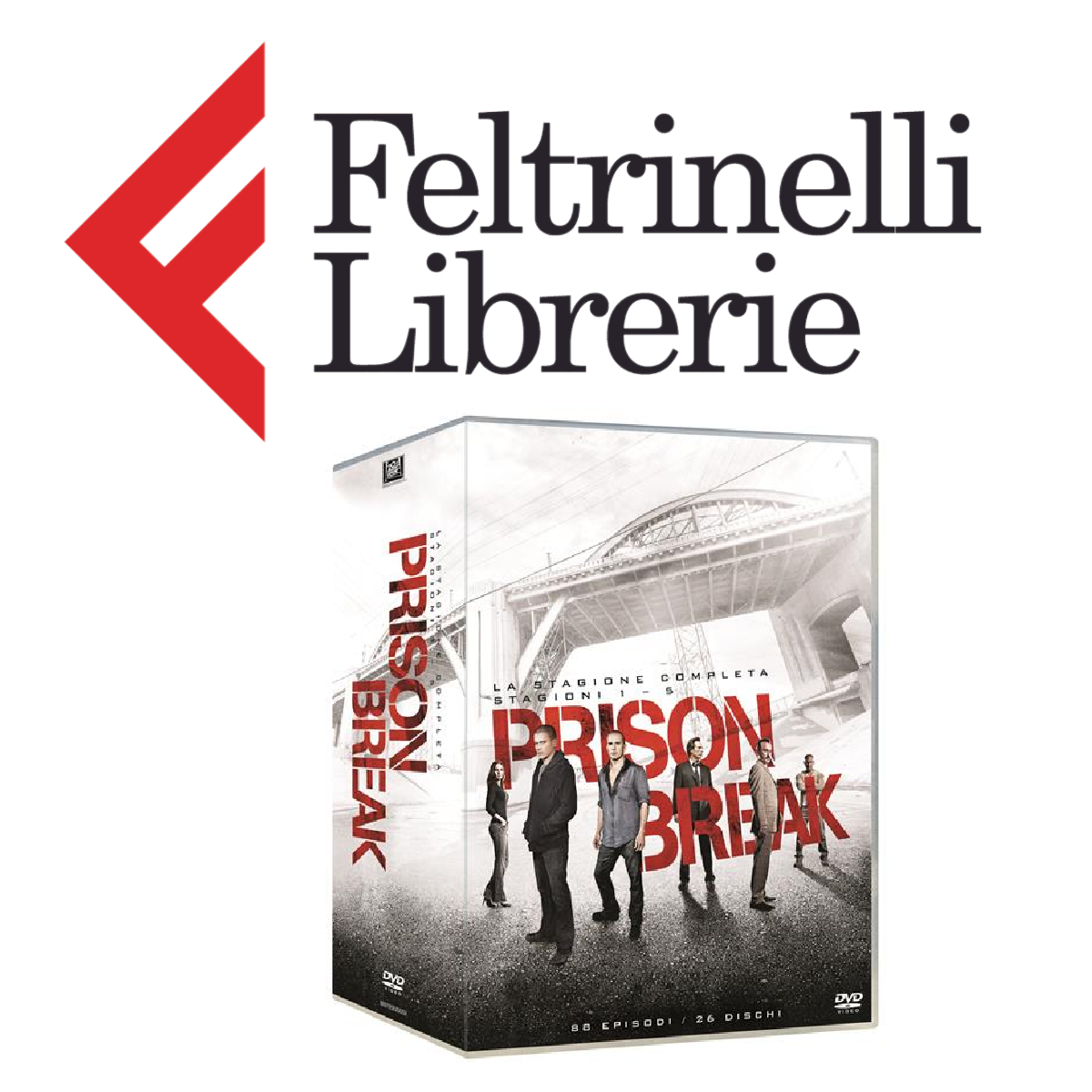 lo shop feltrinelli dove acquistare l'home video in dvd della serie completa di prison break - nerdface