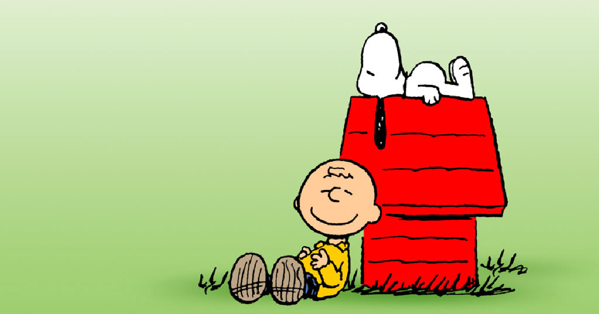 charlie brown e snoopy in una vignetta dei peanuts - nerdface