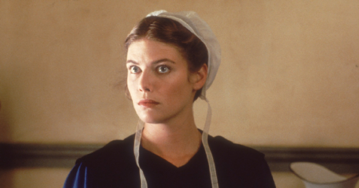 kelly mcgillis con una cuffietta bianca in witness il testimone - nerdface