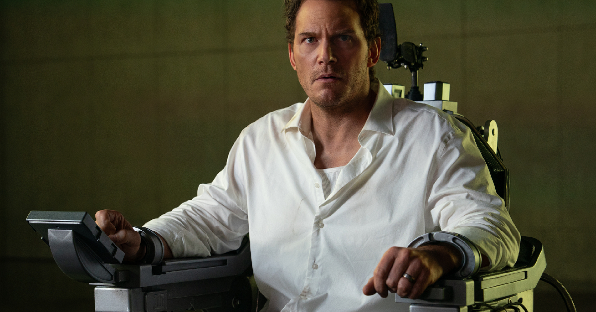 chris pratt legato alla sedia del tribunale in mercy sotto accusa - nerdface