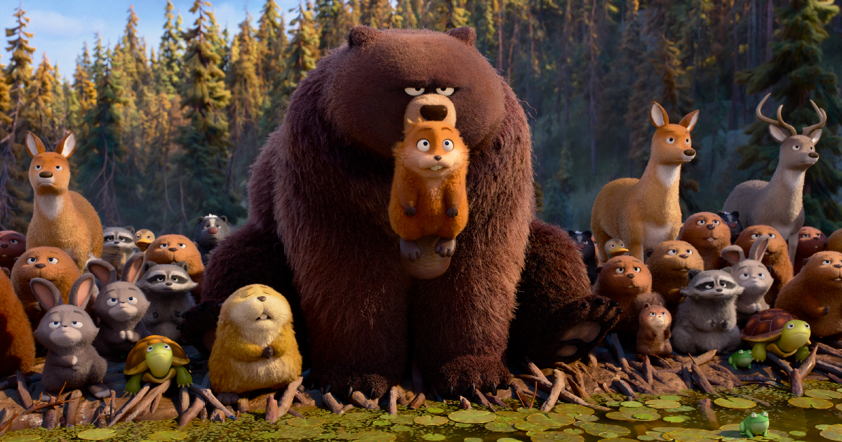 il castoro protagonista del trailer di jumpers un salto tra gli animali è nella bocca di un orso - nerdface