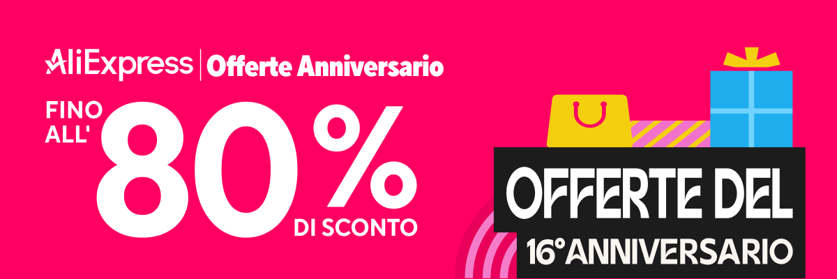 il banner promo delle offerte anniversario 2026 di aliexpress - nerdface