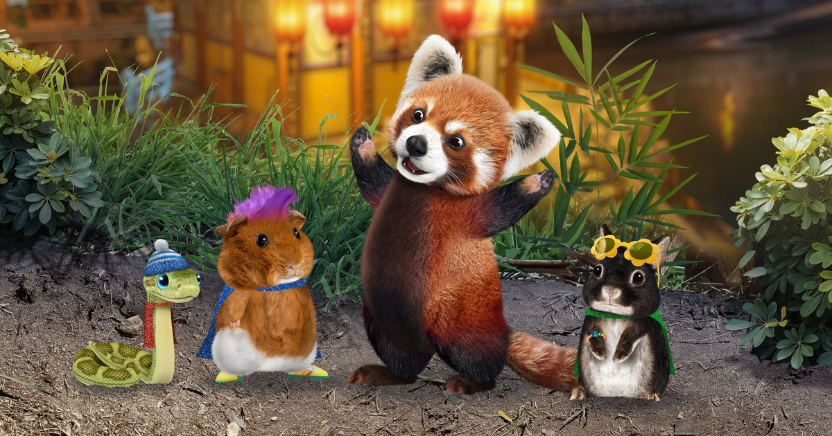 I tre animali protagonisti conversano con un panda rosso - nerdface