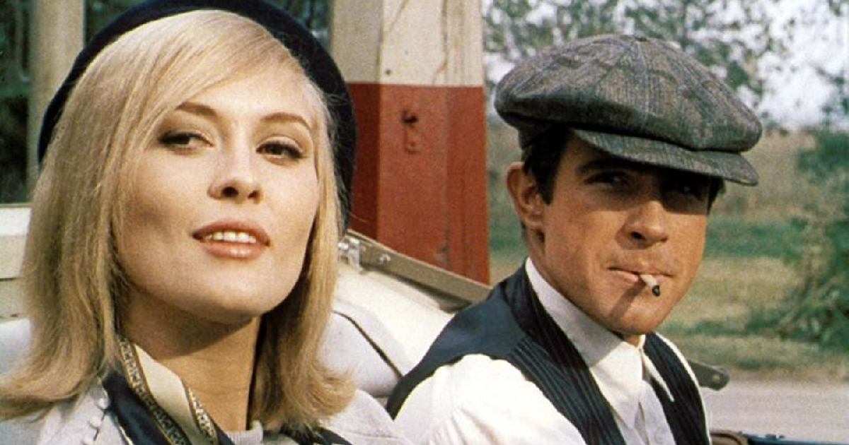 warren beatty in auto con una bionda in gangster story - nerdface