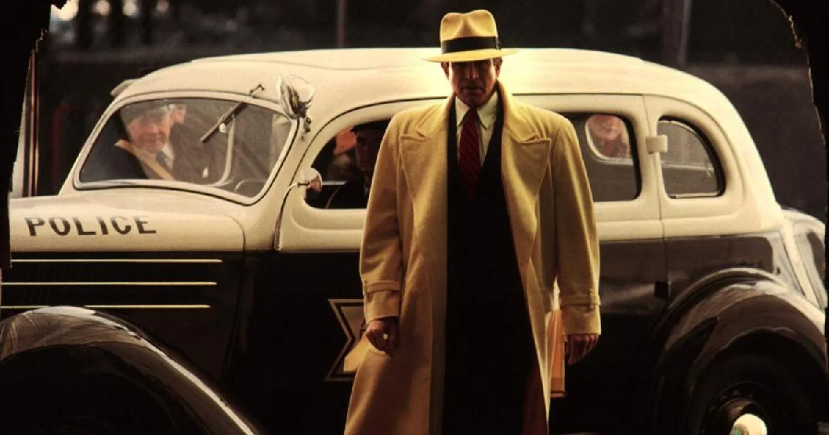warren beatty in impermeabile giallo in dick tracy - nerdface