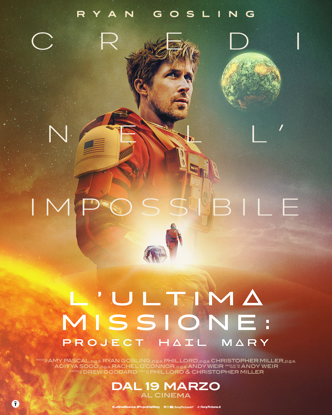 il poster ufficiale de l'ultima missione project hail mary - nerdface