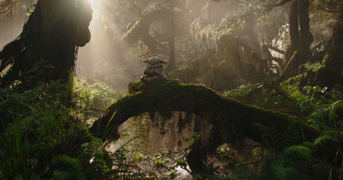 baby yoda è seduto su un ramo nel final trailer di the mandalorian and grogu - nerdface
