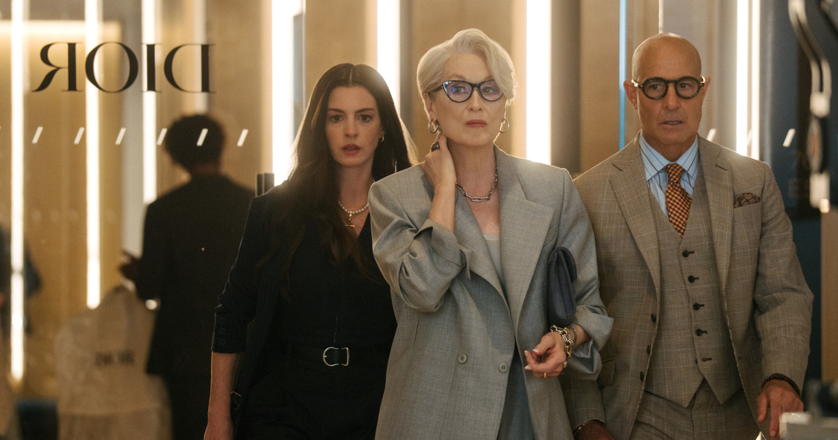 Meryl Streep, Stanley Tuci e Anne Hathaway nella maison di Dior - nerdface