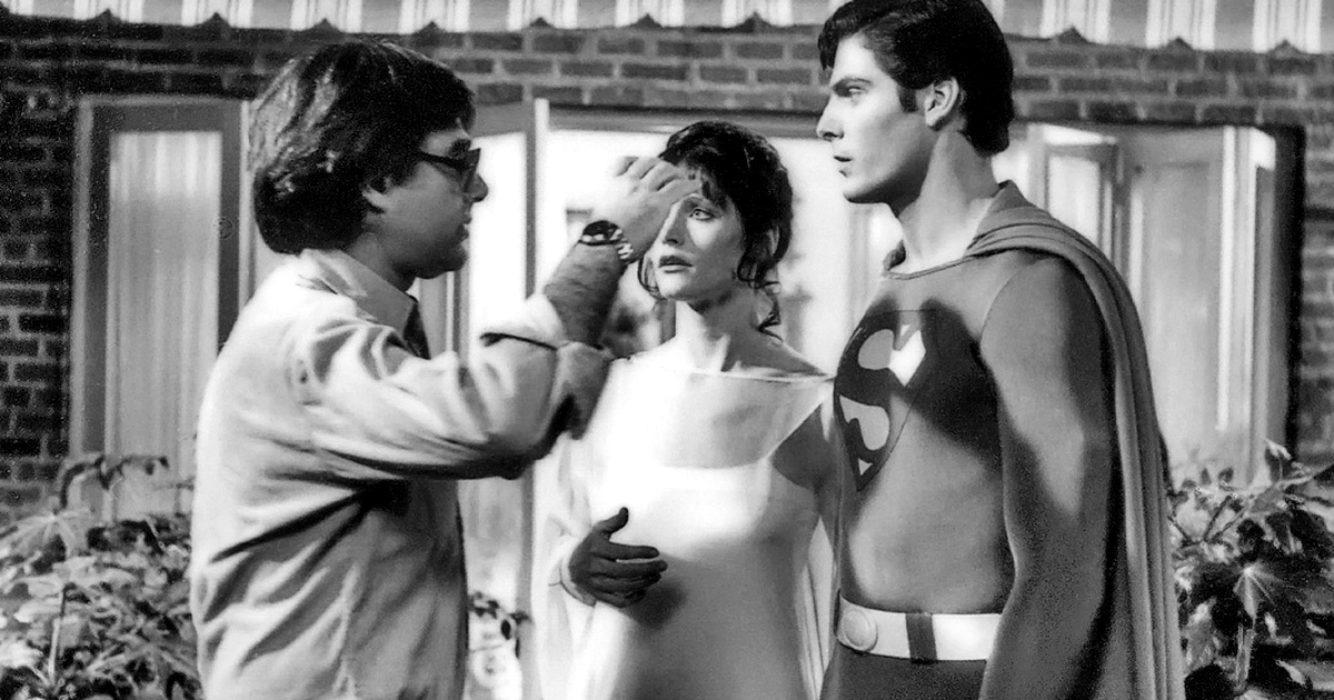 richard donner sul set di superman con christopher reeve - nerdface