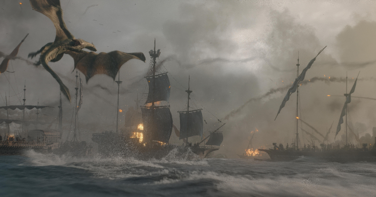 un drago volteggia su navi in fiamme nel teaser trailer della terza stagione di house of the dragon - nerdface