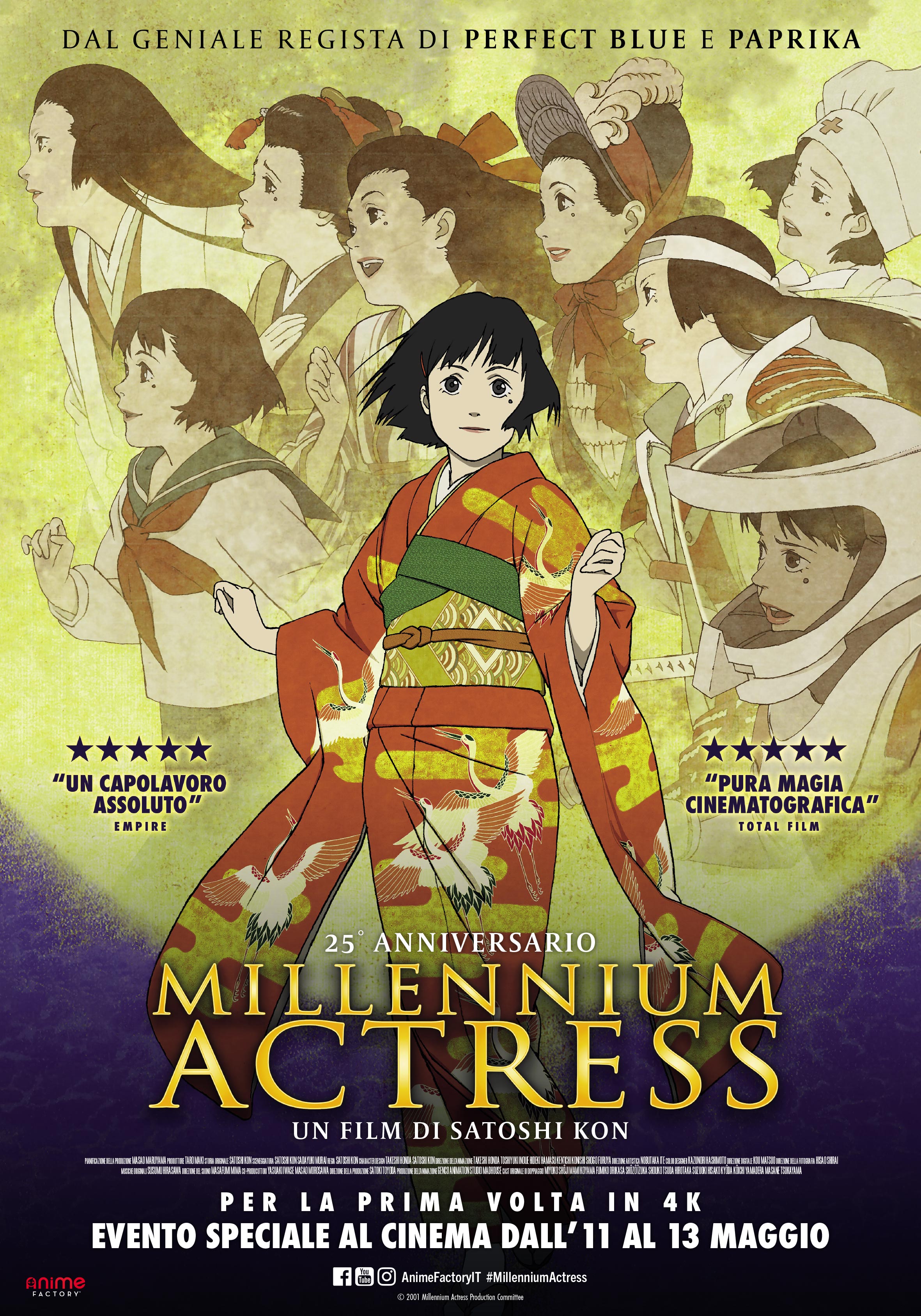 il poster ufficiale di millennium actress - nerdface
