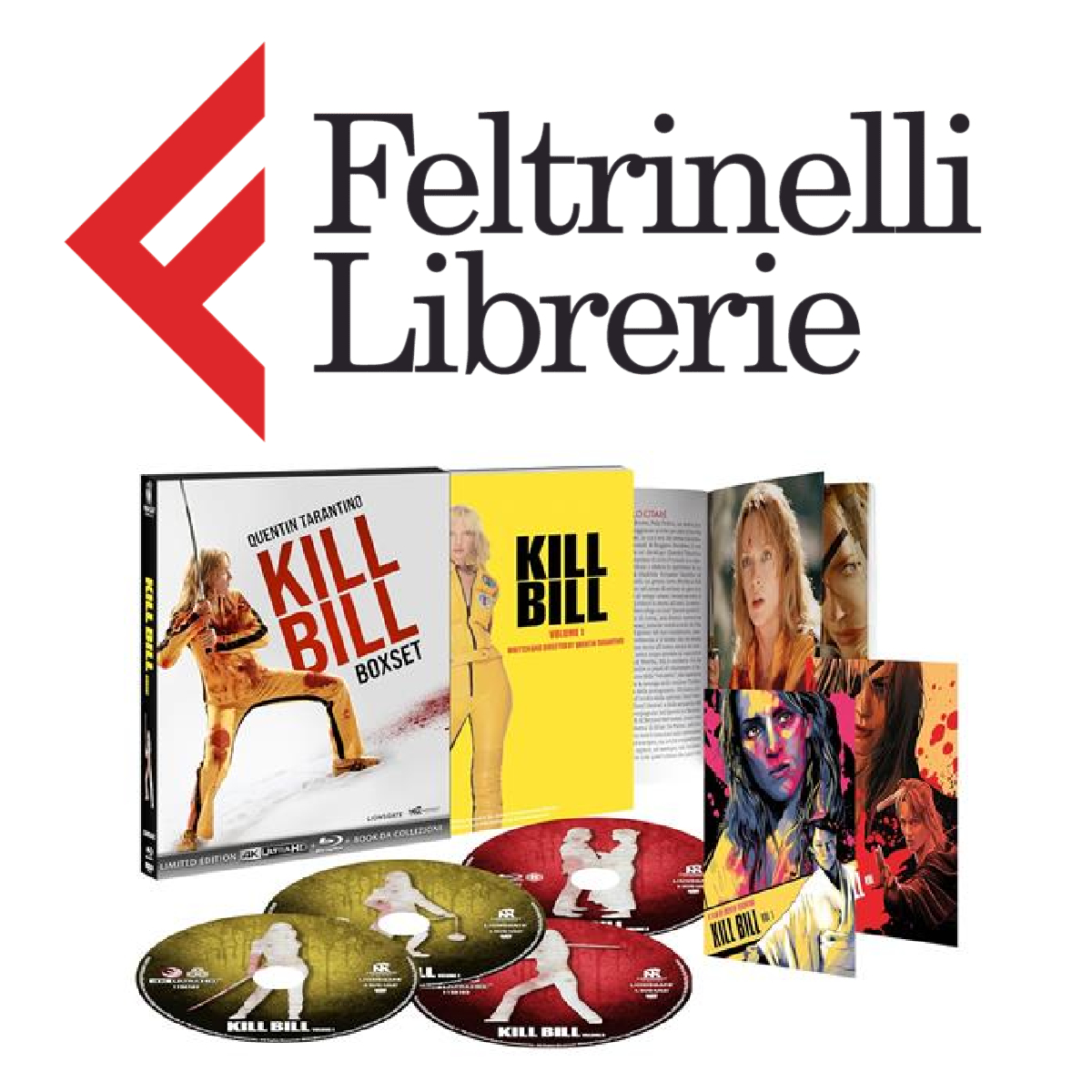 lo shop feltrinelli dove acquistare il boxset in blu-ray 4k uhd di kiil bill - nerdface