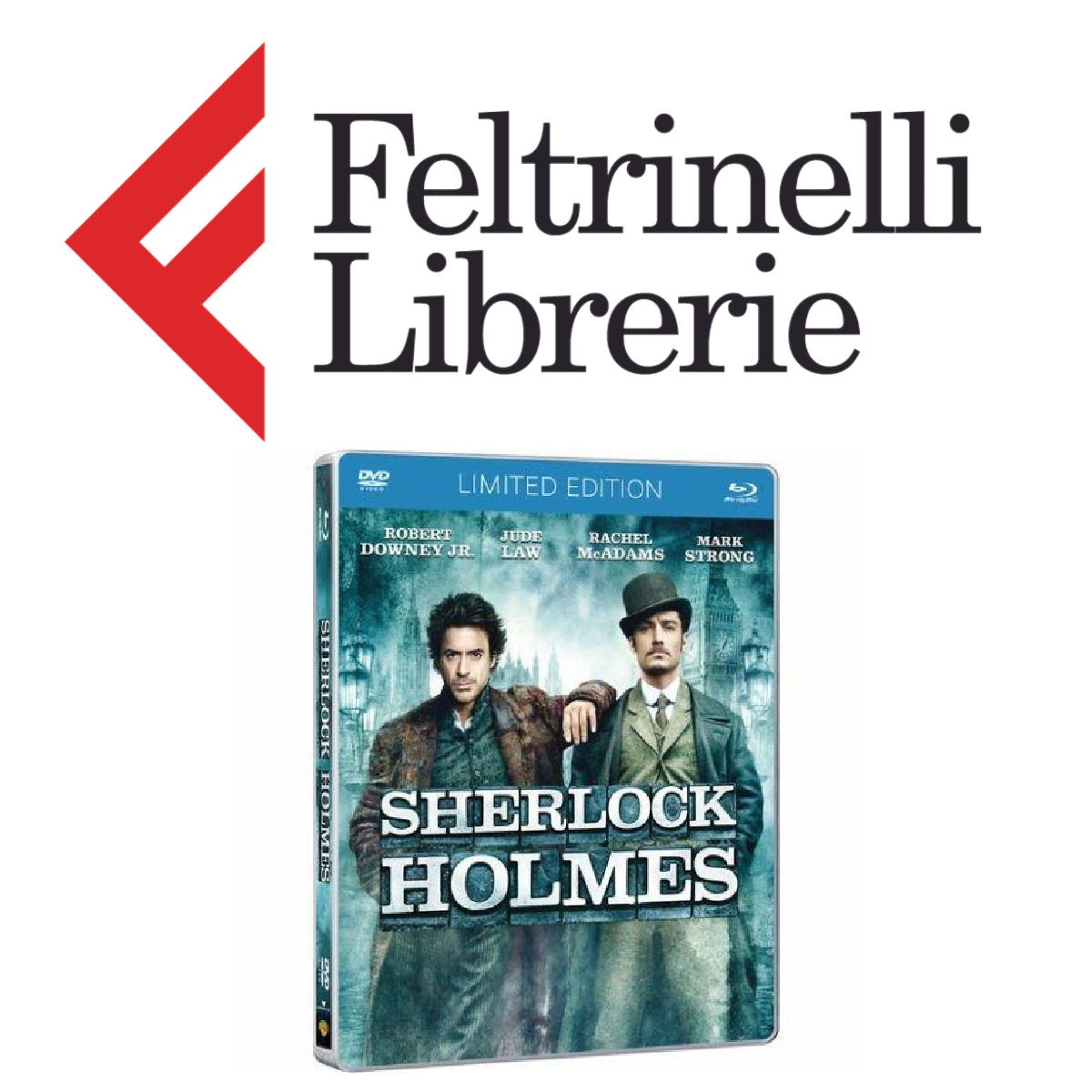 lo shop feltrinelli dove acquistare il blu-ray e dvd di sherlock holmes di guy ritchie - nerdface
