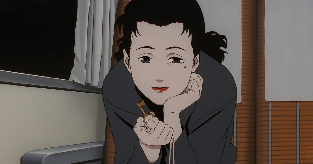 la protagonista di millennium actress osserva sorridendo una chiave - nerdface