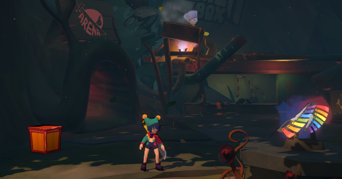 La marionetta Cello combatte a ritmo di musica in Alpha nomos di RibCage Games