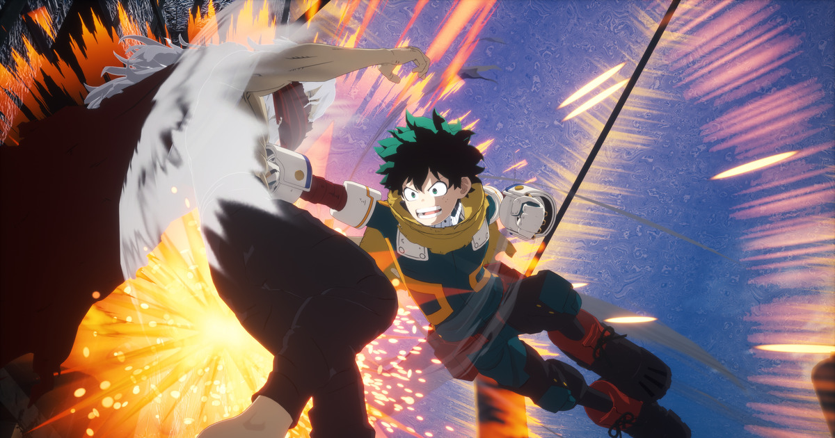 My Hero Academia: All's Justice, artwork con Izuku Midoriya e Tomura Shigaraki per la versione Nintendo Switch 2 - nerdface
