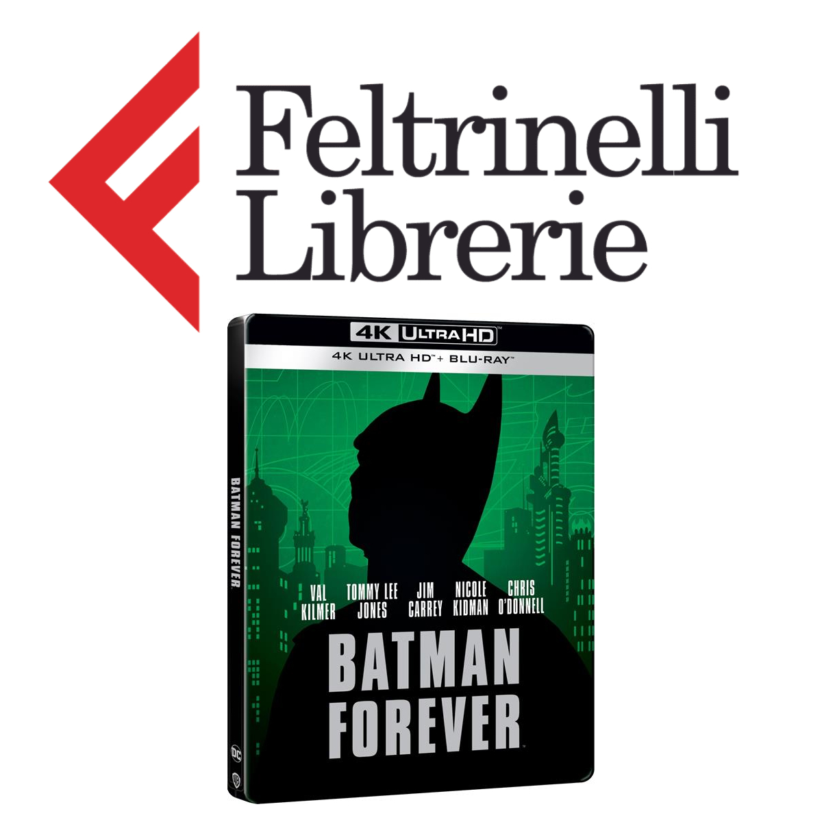 lo shop feltrinelli dove acquistare il blu-ray 4k uhd di batman forever di joel schumacher - nerdface