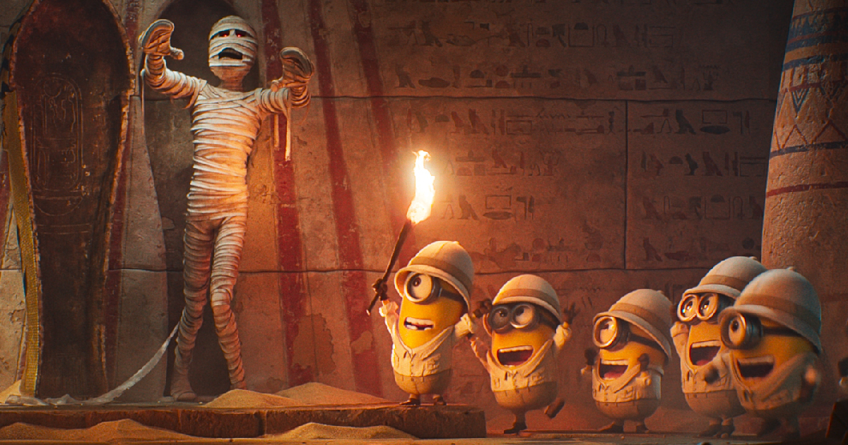 in minions & monsters i gialli si divertono con una mummia - nerdface