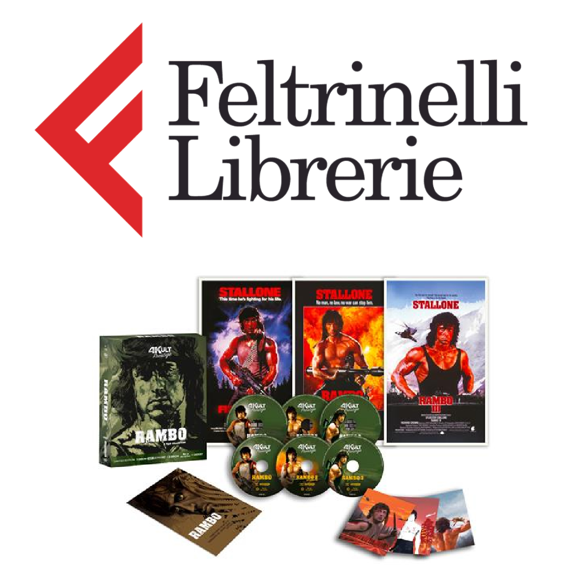 lo shop feltrinelli dove acquistare la trilogia in blu-ray di rambo - nerdface