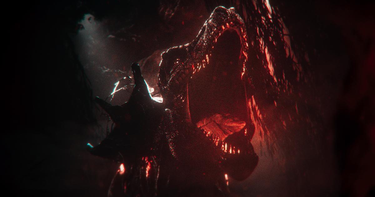 un dinosauro ringhia feroce nel trailer di wilderdark - nerdface