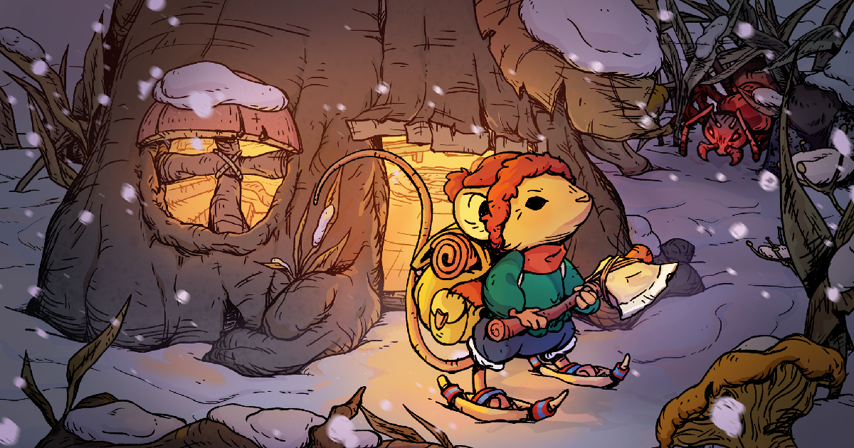 il topolino con gli sci in winter burrow - nerdface