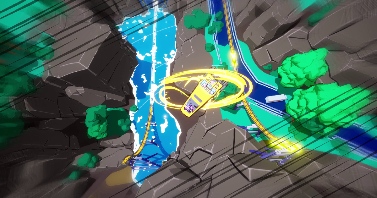 un treno fa le piroette in aria in denshattack! - nerdface