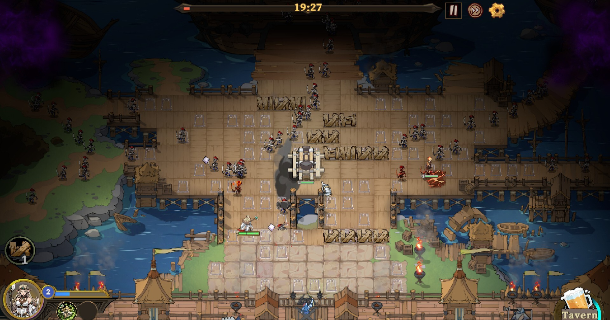 una fase di gioco di the gate must stand - nerdface