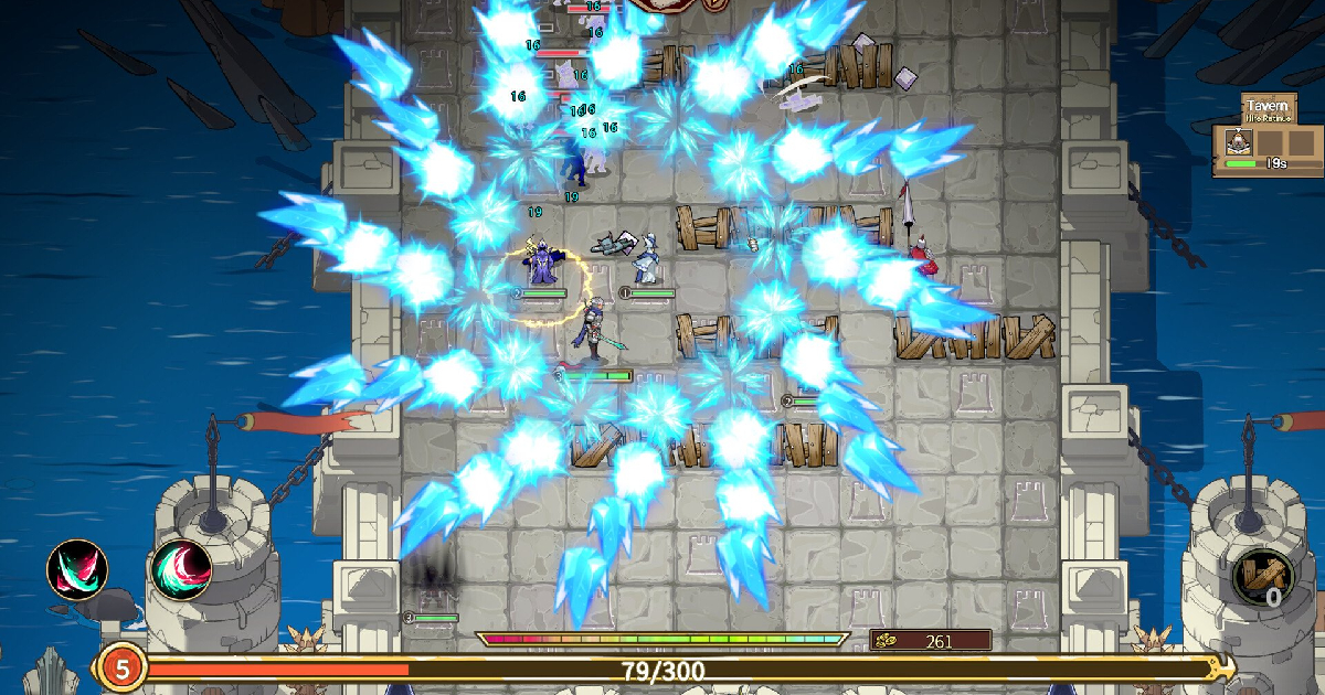 una fase di gioco di the gate must stand - nerdface