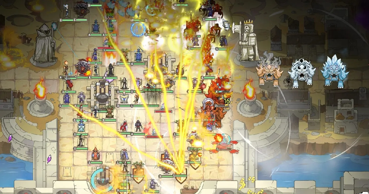 una fase di gioco di the gate must stand - nerdface