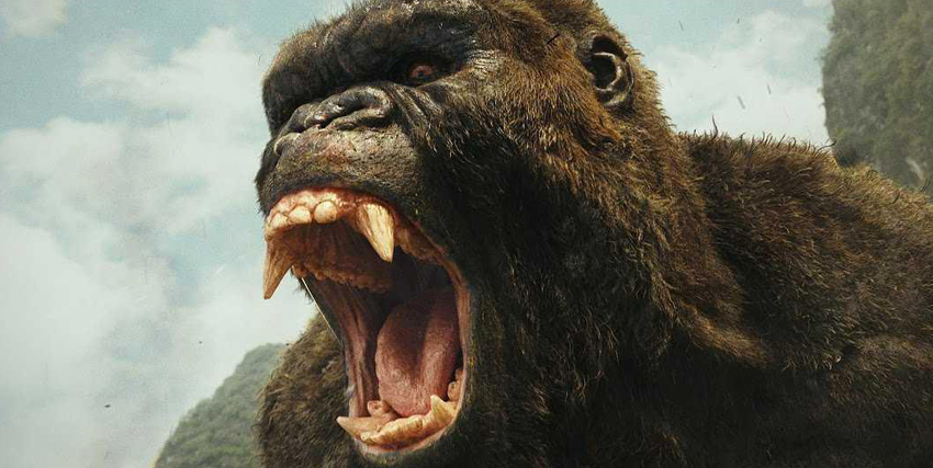 king kong mostra la fauci in kong skull island - nerdface