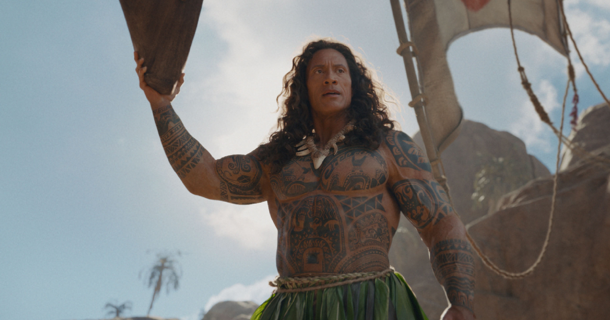dwayne johnson the rock e maui nel live action di oceania - nerdface