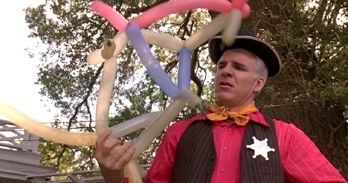 steve martin alle prese coi palloncini nel film parenthood - nerdface