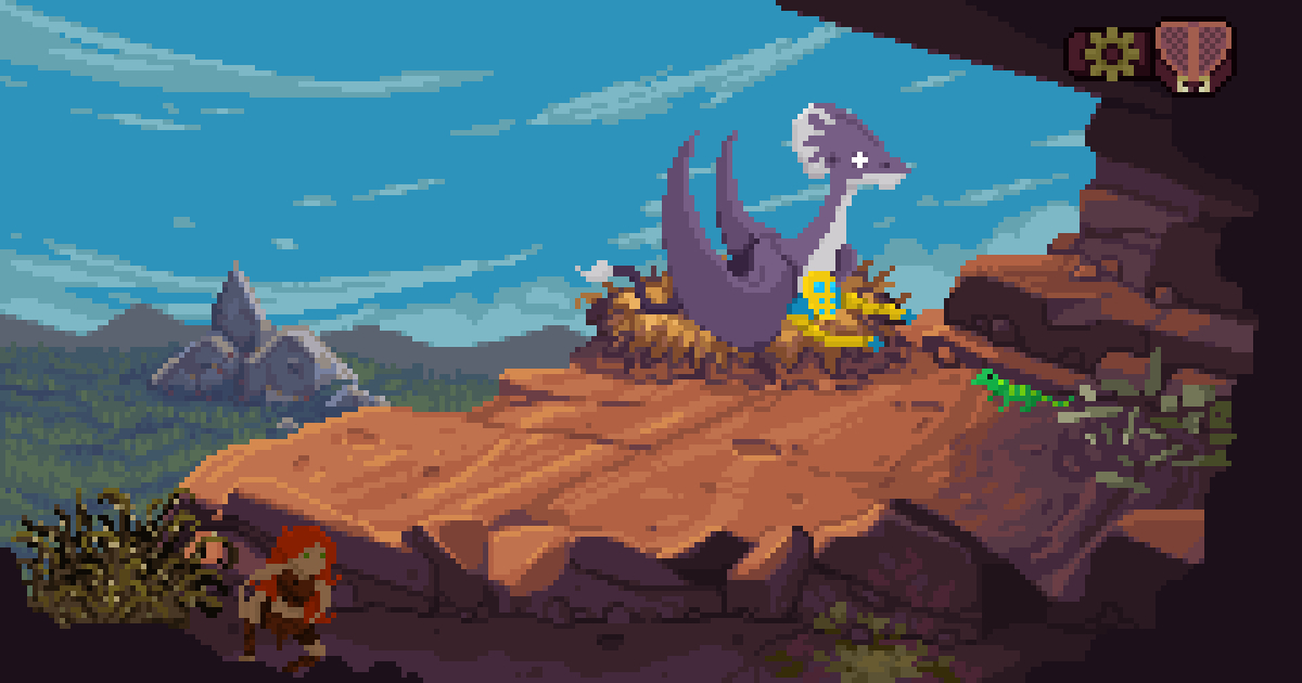 una scena di gioco di theropods - nerdface