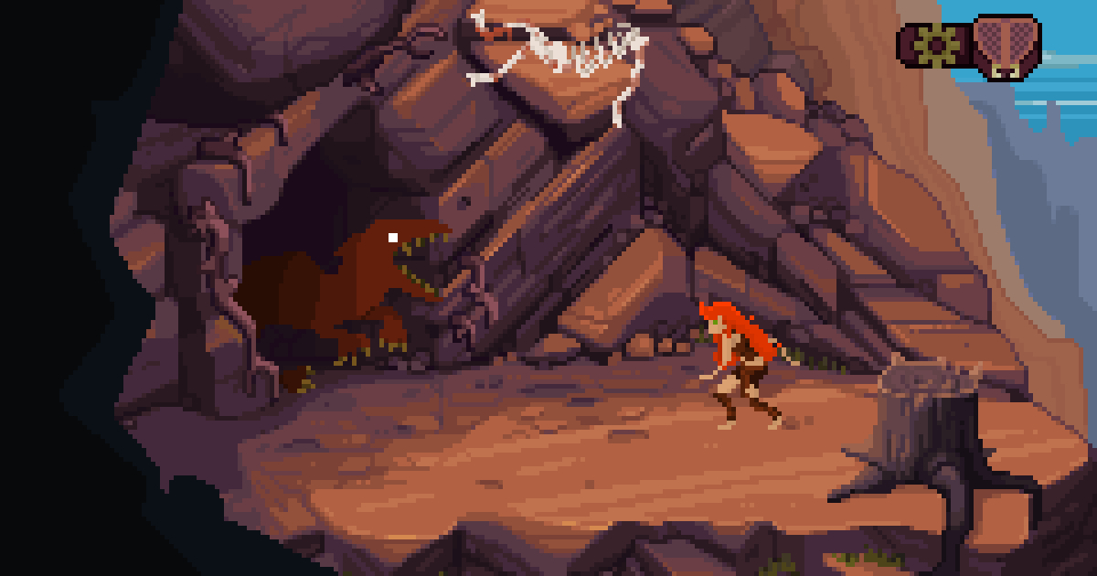 una scena di gioco di theropods - nerdface