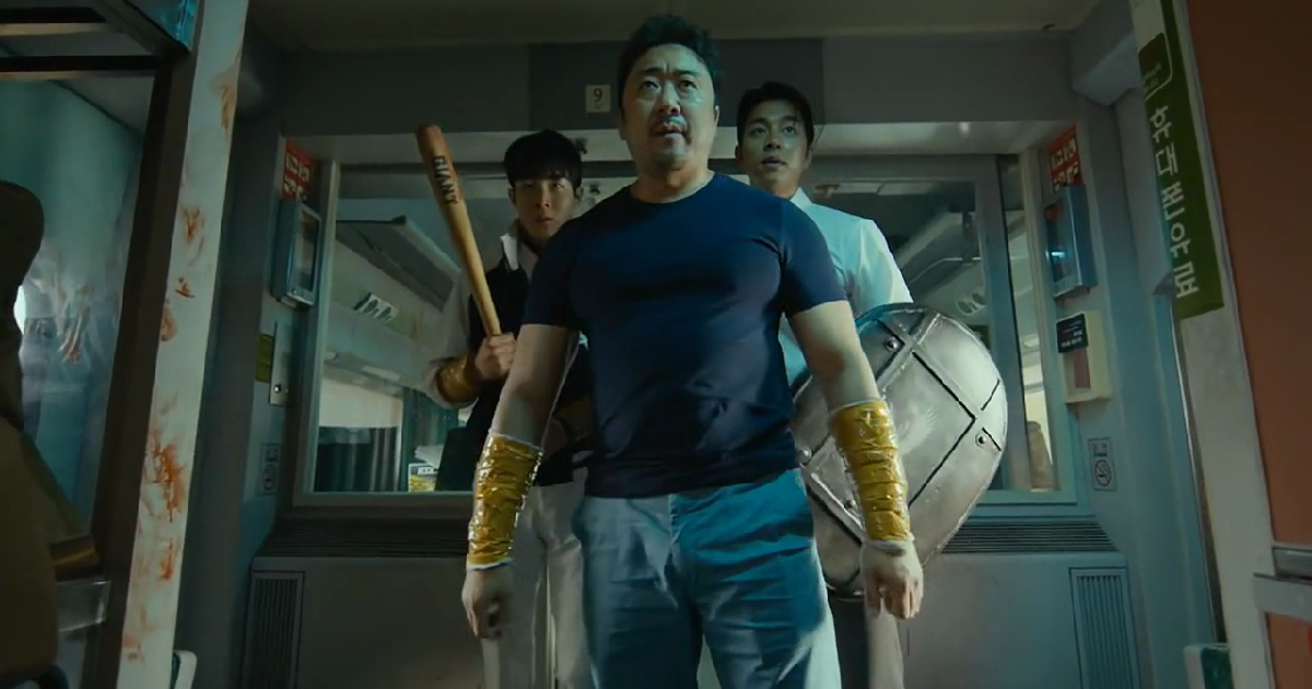 tre uomoni armati nella cabina di train to busan - nerdface