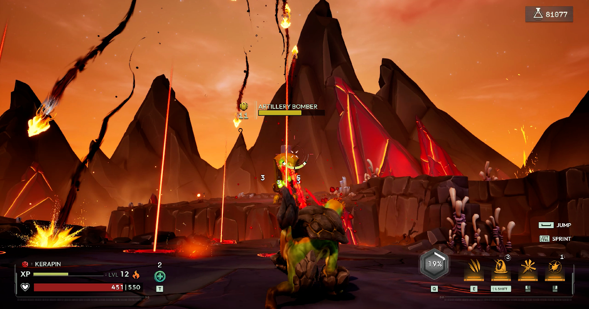 una scena di combattimento in voidling boud - nerdface