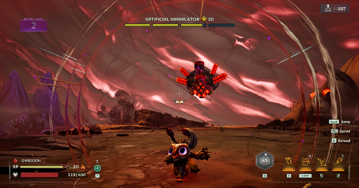 un alieno in fuga in voidling bound - nerdface