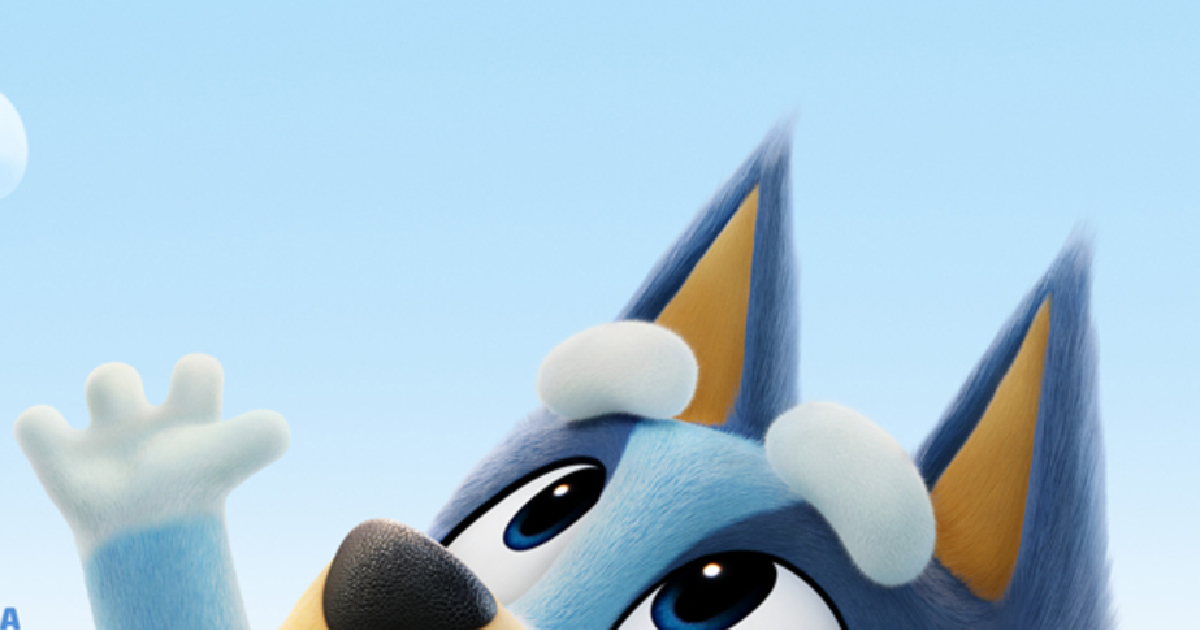 bluey sta cercando di prendere un palloncino rosso - nerdface