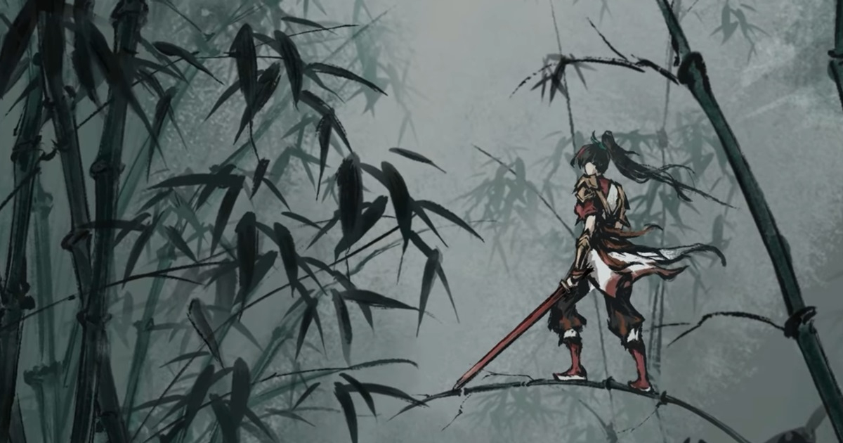 la guerriera di realm of ink è sul ramo di un albero - nerdface
